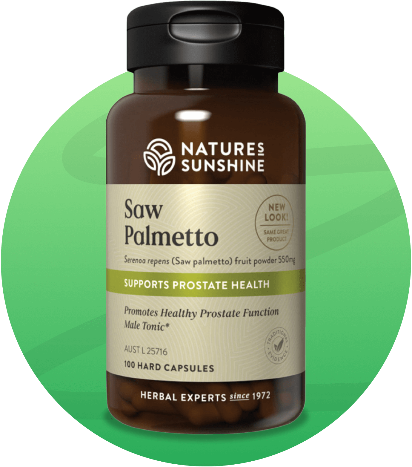 Saw Palmetto 550mg (100 caps) Natures Sunshine